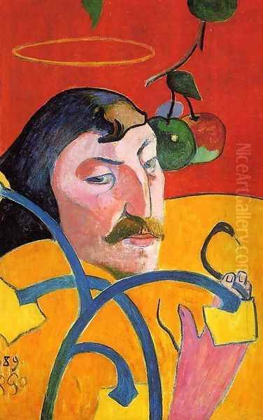 Caricature Self Portrait Oil Painting by Paul Gauguin