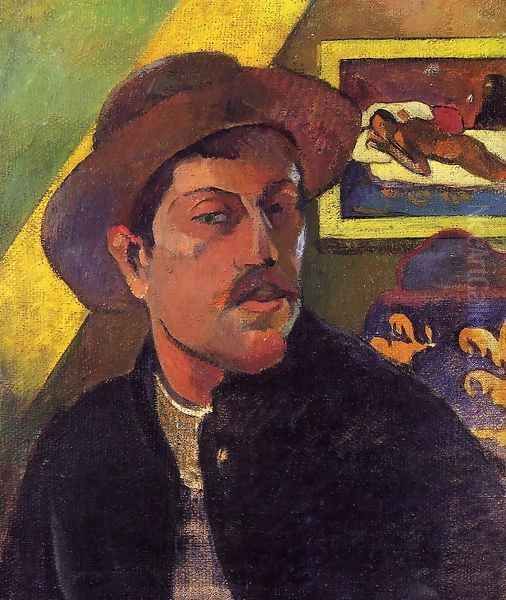 Self Portrait With Hat Oil Painting by Paul Gauguin