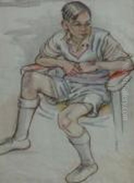 Seated Boy Oil Painting by Albert Wainwright