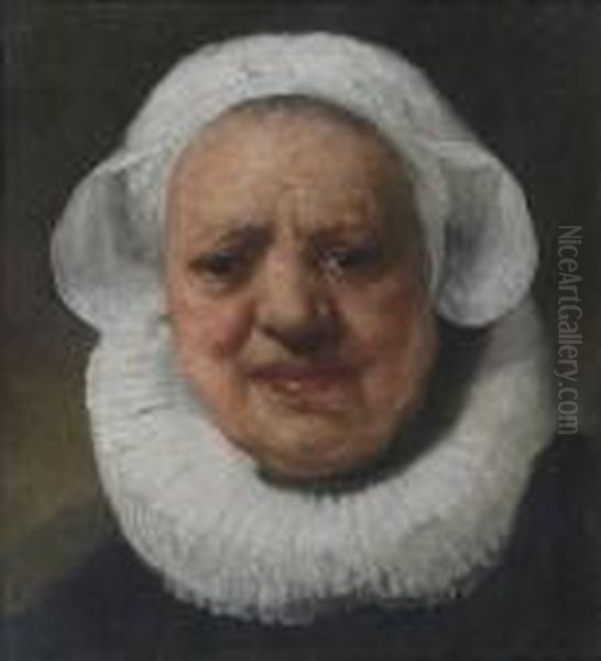 Portrait Of An 83 Year Old Woman Oil Painting by John Wainwright