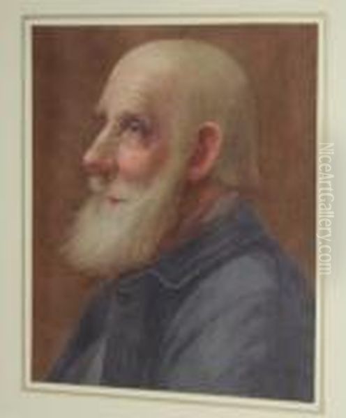 Study Of A Bearded Man Oil Painting by John Wainwright