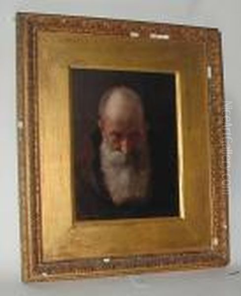 Portrait Of A Bearded Monk, Bust Length Oil Painting by John Wainwright