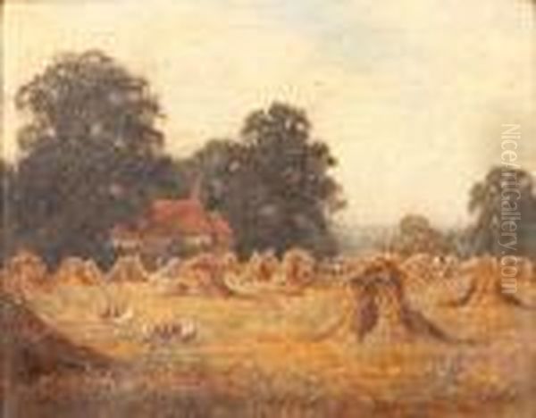 Harvest Time Oil Painting by Edward Wilkins Waite