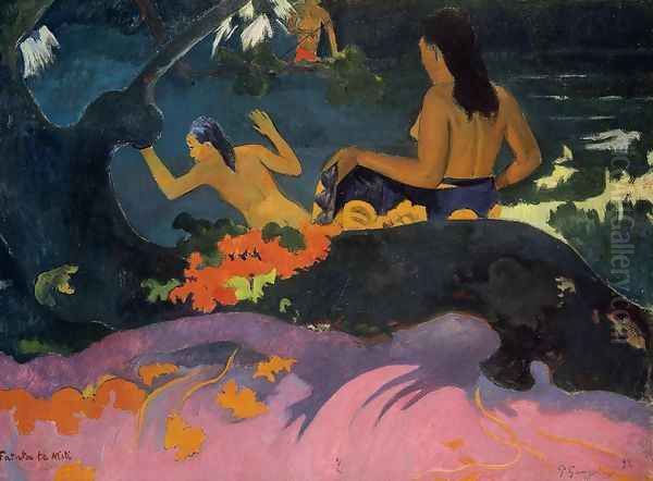 Fatata Te Miti Aka By The Sea Oil Painting by Paul Gauguin