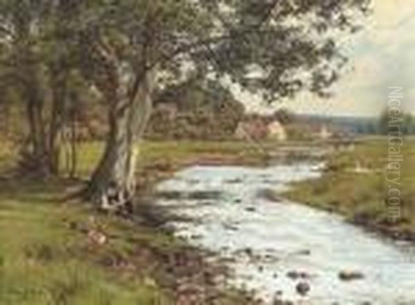 An Afternoon's Fishing Oil Painting by Edward Wilkins Waite