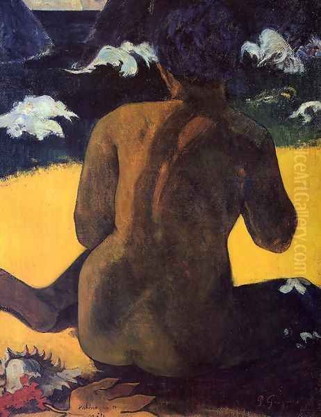 Vahine No Te Miti Aka Woman By The Sea Oil Painting by Paul Gauguin