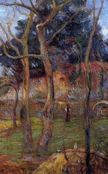 Bare Trees Oil Painting by Paul Gauguin