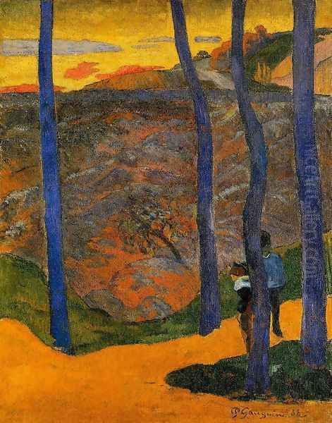 Blue Trees Oil Painting by Paul Gauguin