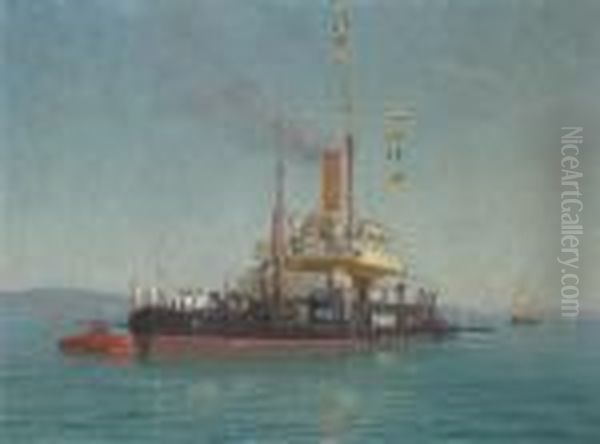 Going Into Port Oil Painting by Lionel Walden