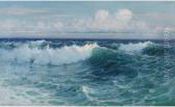 Breaking Waves Oil Painting by Lionel Walden