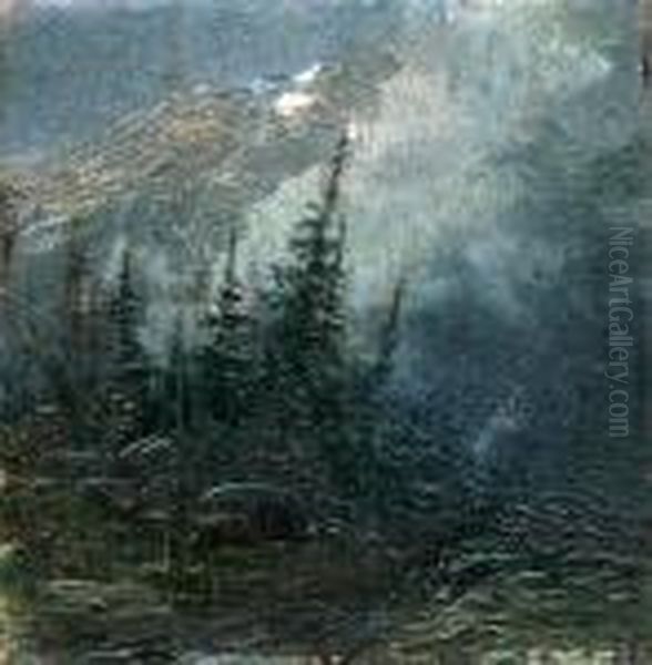 Krkonose Oil Painting by Anton Waldhauser