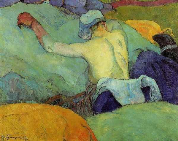 In The Heat Of The Day Oil Painting by Paul Gauguin