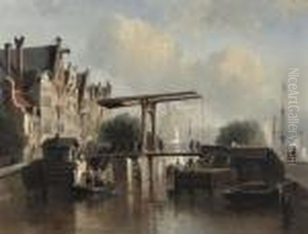 The Drawbridge Oil Painting by Antonie Waldorp