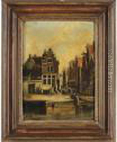 Vue D Harlem Ou D Amsterdam Panne Oil Painting by Antonie Waldorp