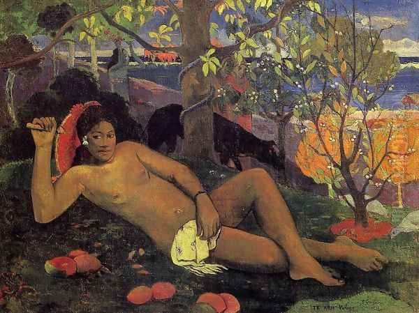 Te Arii Vahine Aka The Kings Wife Oil Painting by Paul Gauguin