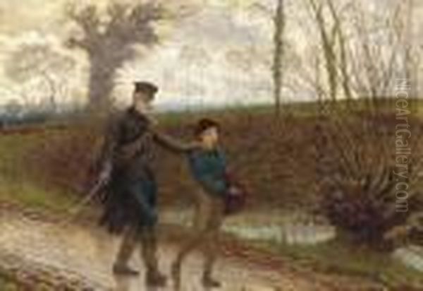 Wayfarers Oil Painting by Frederick Walker