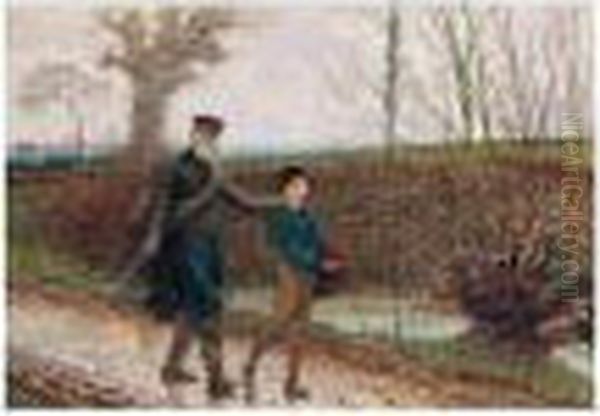 The Wayfarers Oil Painting by Frederick Walker