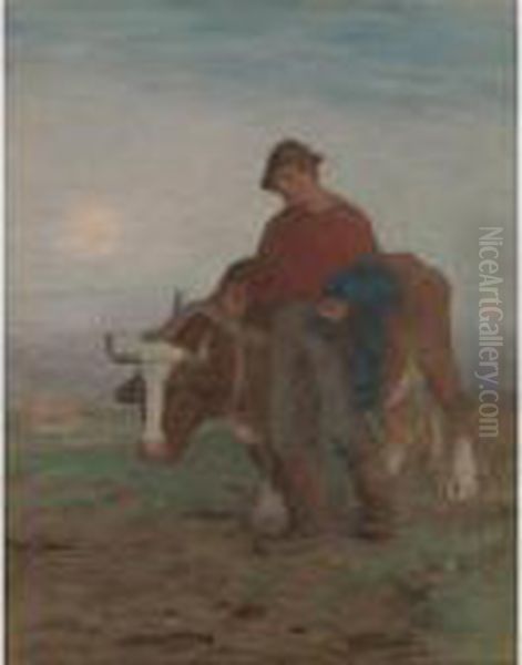 Returning From The Fields Oil Painting by Horatio Walker