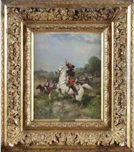 Charge De Cuirassiers Oil Painting by James Alexander Walker