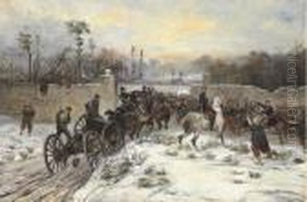 Engagement Near St. Cloud Oil Painting by James Alexander Walker