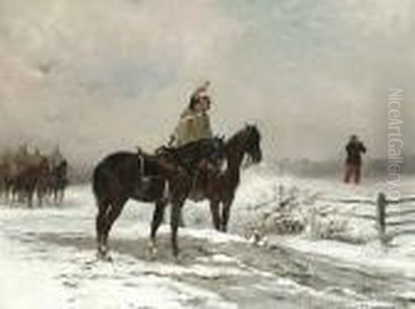 Officer Reconnoitring Oil Painting by James Alexander Walker