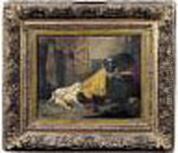 Chiens Savants Oil Painting by James Alexander Walker