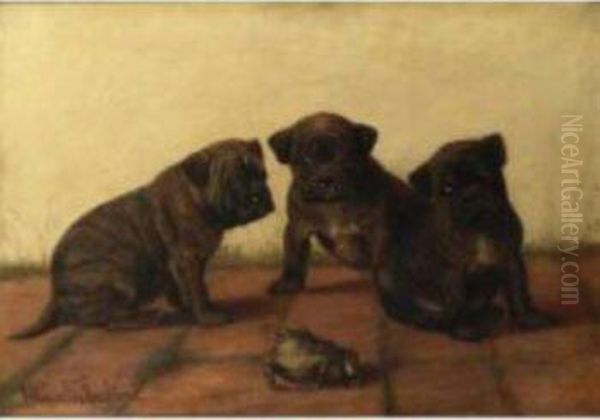 The Four Bulls Oil Painting by John Hanson Walker