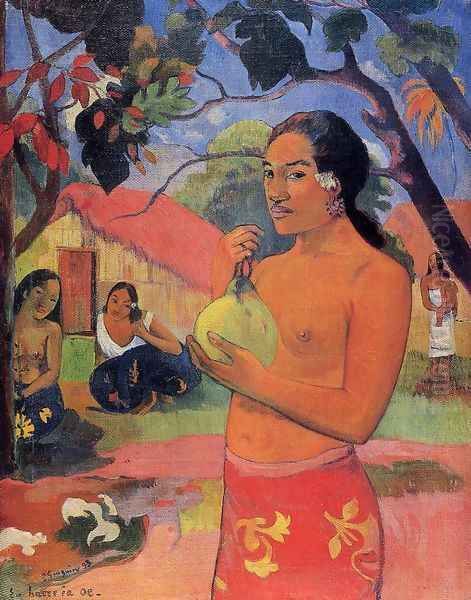 Ea Haere La Oe Aka Where Are You Going Oil Painting by Paul Gauguin