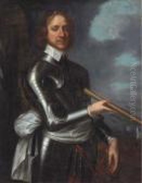 Portrait Of Oliver Cromwell Oil Painting by Robert Walker