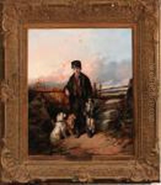 The Gamekeeper's Son Oil Painting by William Walker