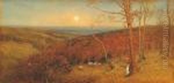 Russett Woodlands Oil Painting by William Eyre Walker