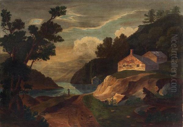 View Near Fishkill, New York Oil Painting by William Guy Wall