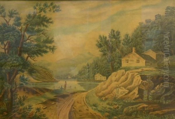 View Near Fishkill, New York Oil Painting by William Guy Wall