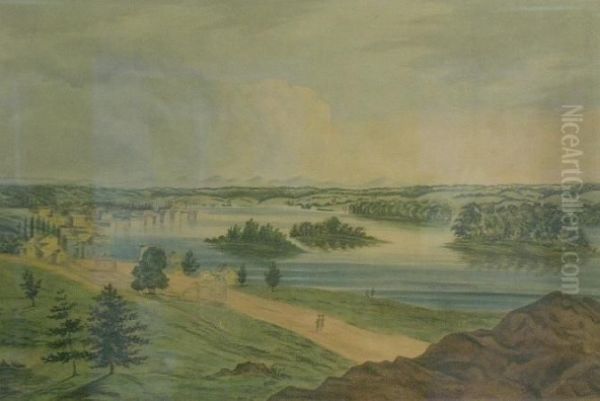 View Near Troy, New York Oil Painting by William Guy Wall