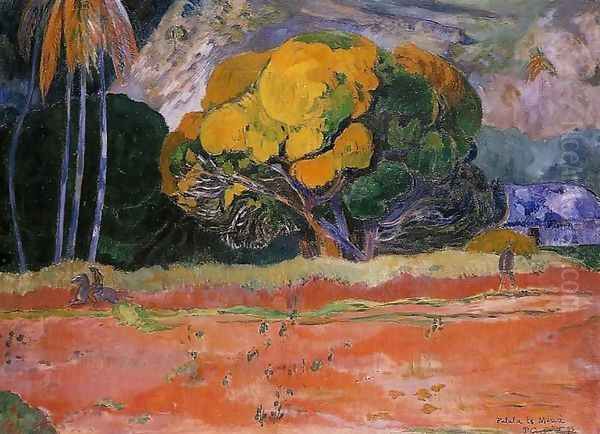 Fatata Te Moua Aka At The Big Mountain Oil Painting by Paul Gauguin