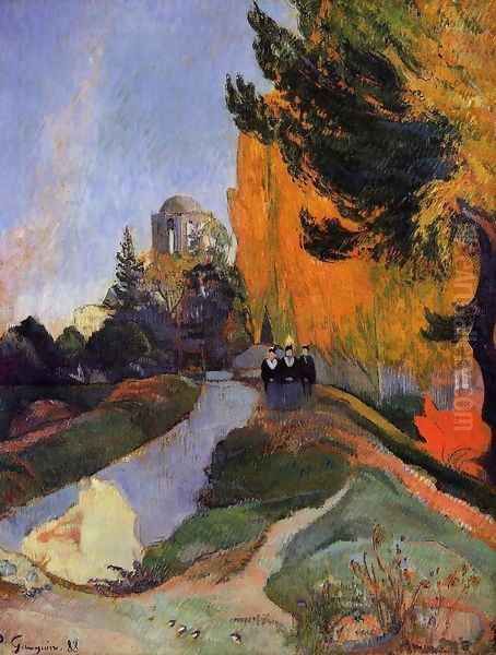 Les Alychamps Oil Painting by Paul Gauguin