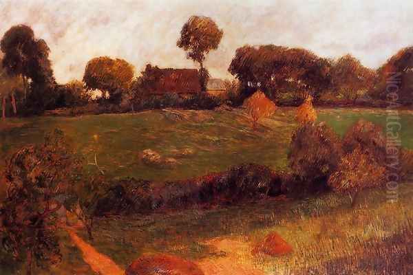 Farm In Brittany3 Oil Painting by Paul Gauguin