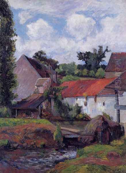 Farm In Osny Oil Painting by Paul Gauguin