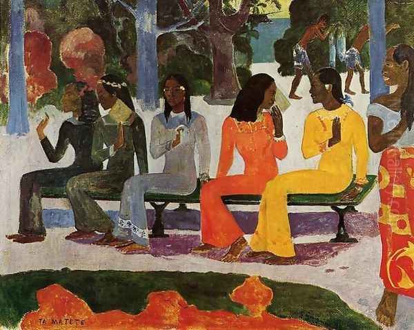 Ta Matete Aka The Market Oil Painting by Paul Gauguin