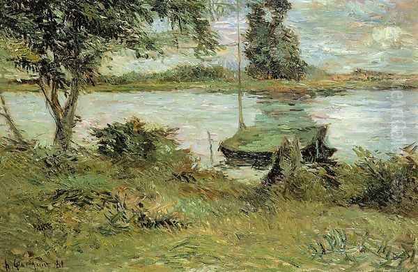 Banks Of The Oise Oil Painting by Paul Gauguin