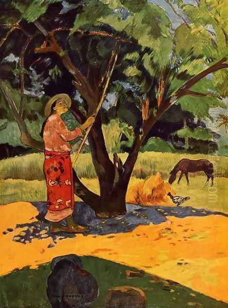 Meu Taporo Aka Picking Lemons Oil Painting by Paul Gauguin