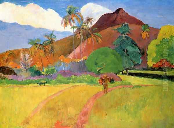 Tahitian Landscape2 Oil Painting by Paul Gauguin