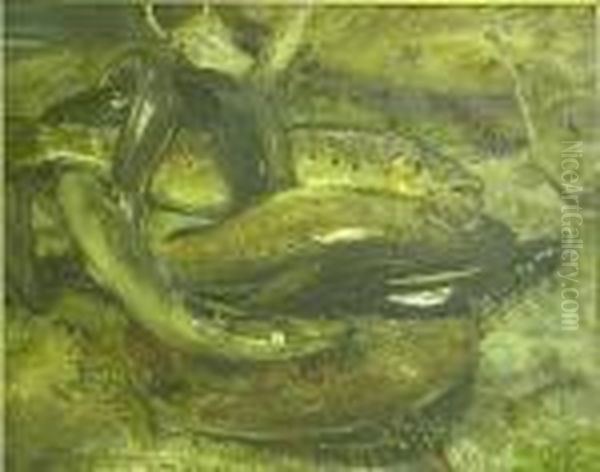 Trout And Eels Oil Painting by William Walls