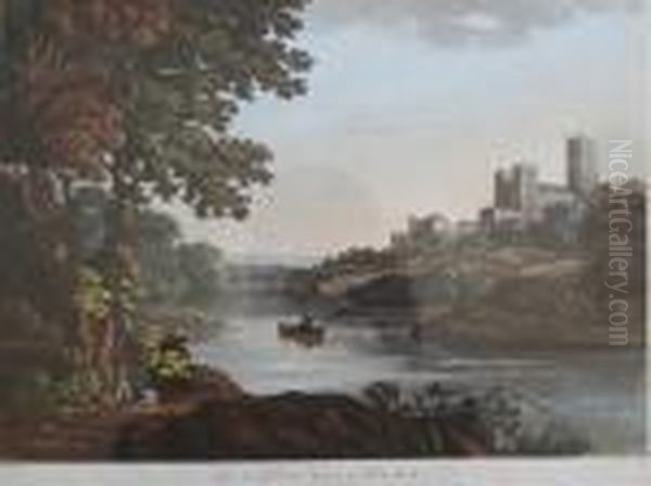 Wingfield Castle, Suffolk; 
Lanercost Priory, Cumberland; The Ruinsof Bamborough Castle In 
Northumberland; A North East View Of Durhamabbey Oil Painting by Thomas Walmsley