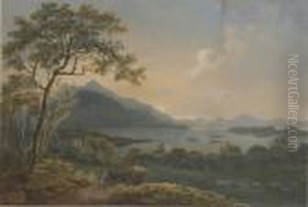 The Lower Lake Of Killarney, Looking West Oil Painting by Thomas Walmsley