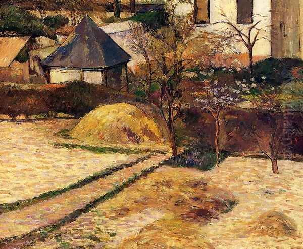 Garden View Rouen Oil Painting by Paul Gauguin