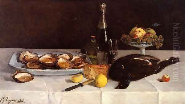 Still Life With Oysters Oil Painting by Paul Gauguin