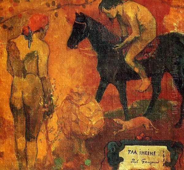 Faa Iheihe (detail) Oil Painting by Paul Gauguin