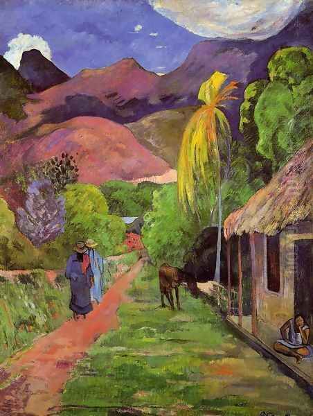 Road In Tahiti Oil Painting by Paul Gauguin