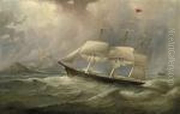 The Black Ball Line Clipper Ship Oil Painting by Samuel Walters